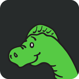 Terp Logo (a cartoony green brontosaurus head)